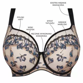 SALAYLA910TAE Podprsenka SAMANTA LAYLA A910 SOFT FULL CUP SIDE SUPPORT BRA TANZANITE