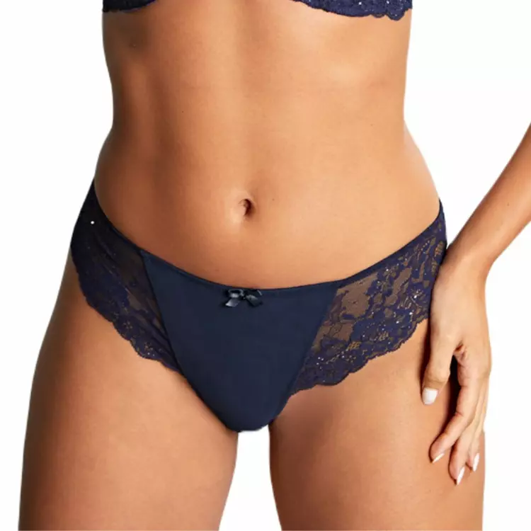 PA9392MSN Kalhotky PANACHE ANA BRAZILIAN BRIEF MIDNIGHT SEQUIN