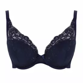 PA9397MSN Podprsenka PANACHE ANA HIGH APEX PADDED PLUNGE BRA MIDNIGHT SEQUIN