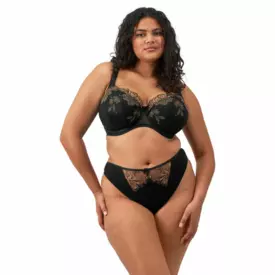 EL302615ALM Podprsenka ELOMI TEAGAN UW PADDED HALF CUP BRA BLACK/ALMOND