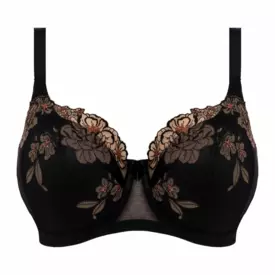 EL302615ALM Podprsenka ELOMI TEAGAN UW PADDED HALF CUP BRA BLACK/ALMOND