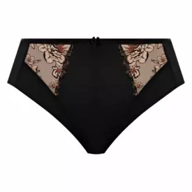 EL302653ALM Kalhotky ELOMI TEAGAN HIGH LEG BRIEF BLACK/ALMOND