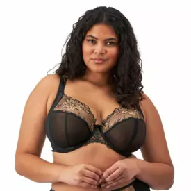 EL302602ALM Podprsenka ELOMI TEAGAN UW PLUNGE BRA BLACK/ALMOND