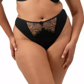 EL302670ALM Kalhotky ELOMI TEAGAN THONG BLACK/ALMOND