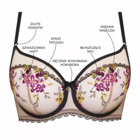 SARAMOA143BLK Podprsenka SAMANTA RAMONA A143 SOFT HIGH APEX BRA BLACK