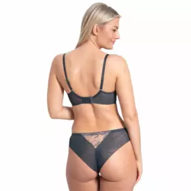 SAELIZAA143GRE Podprsenka SAMANTA ELIZA A143 SOFT HIGH APEX BRA GRAPHITE