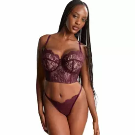 PA10981MUY Podprsenka PANACHE CARMEN LACE BUSTIER MULBERRY BRA