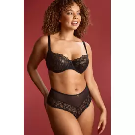 PA10761BLE Podprsenka PANACHE ALLURE BALCONY BRA BLACK/LATTE