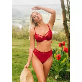 SAEMMAA123CRN Podprsenka SAMANTA EMMA A123 SOFT BALCONY BRA CRIMSON