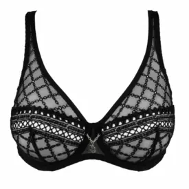 LB48511NOR Podprsenka LOUISA BRACQ PACO FLOULARD BRA NOIR