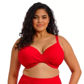 Plavky vrchní díl ELOMI SWIM PLAIN SAILING UW PLUNGE BIKINI TOP LAVA