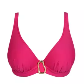 Plavky vrchní díl PRIMADONNA SWIM UVITA PADDED PLUNGE BIKINI TOP DEEP MAGENTA