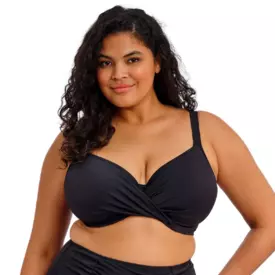 Plavky vrchní díl ELOMI SWIM PLAIN SAILING UW PLUNGE BIKINI TOP BLACK
