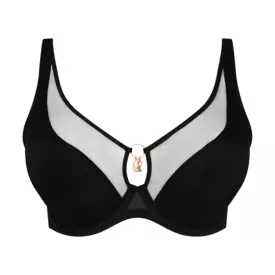 Podprsenka PRIMADONNA TWIST SHEARY HALF PADDED PLUNGE BRA BLACK